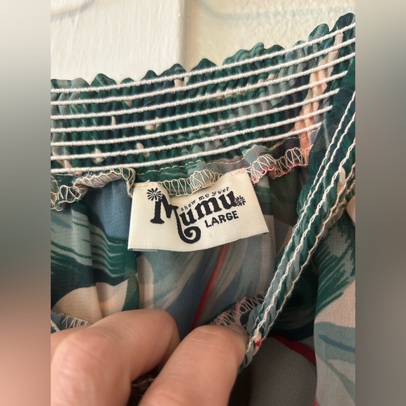 Show Me Your MuMu Hacienda Off the Shoulder Tropical Dress, Size Large - Picture 4 of 7